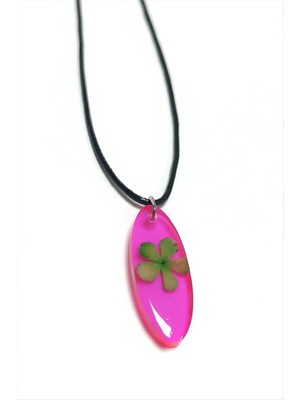 MidasTech Kartopu Çiçeği Oval Epoksi Kolye Nemere