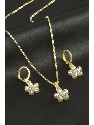 MidasTech Çiçek Taşlı Set Kolye Nemere