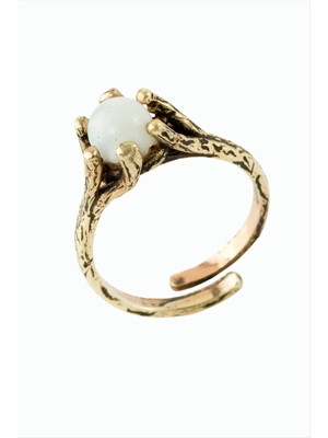 MidasTech Yuvarlak Doğaltaşlı Otantik Yüzük Nemere