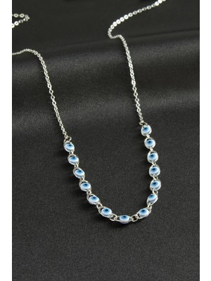 MidasTech Nazarlı Mineli Kolye Nemere