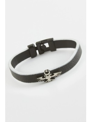 MidasTech Çift Başlı Kartal Kaliteli Suni Deri Bileklik Nemere