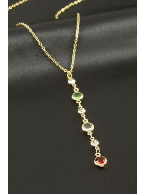 MidasTech Kristal Taşlı Y Kolye Nemere