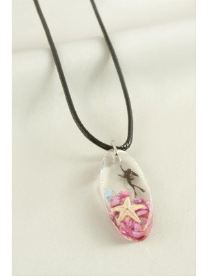 MidasTech Deniz Yıldızı Elips Epoksi Kolye Nemere