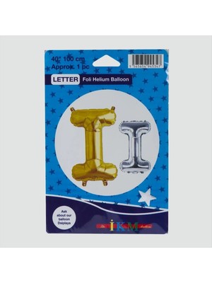 MidasTech Sarı Renkli 40*100 Harfli Folyo Balon Nemere