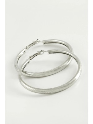 MidasTech Noktalı Boru Halka Küpe 4,5 cm Nemere