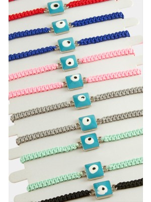 MidasTech Kare Nazar Makrome Örgülü Bileklik Nemere