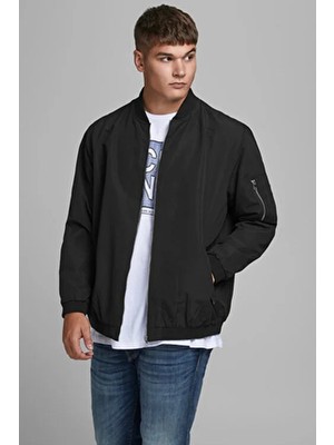 Jack & Jones Plus Büyük Beden Fermuarlı Bomber Ceket Erkek Ceket 12173990