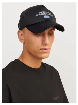 Jack & Jones Jacriver Trucker Cap Siyah Erkek Şapka Standart Beden Modern Tasarım