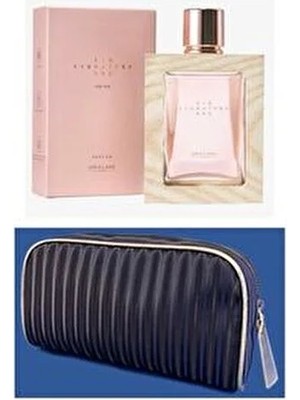 Oriflame Çerçeveli Tasarımıyla Signature For Etkileyici Kadın Parfümü ve Lacivert El Çantası Seti