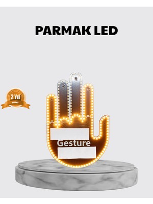 176 Led’li Amber Trafik Uyumlu Sinyal Işığı – El Hareketiyle Kontrol - Lisinya