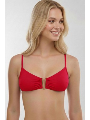 Ayyıldız 63574 Kırmızı Aksesuarlı Bikini Üstü