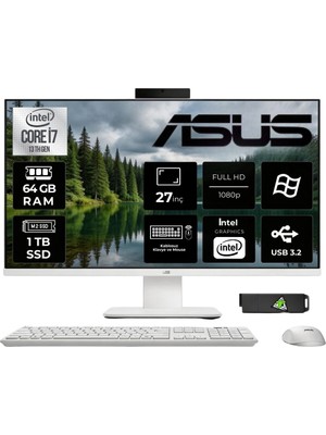 Asus V470VAK I7-13620H 64GB Ddr5 1tb SSD 27'' W11H &usbbellekhediyeli