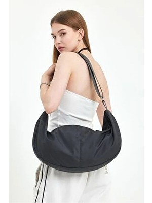 Fluffy Su Geçirmez Moon Tote Bag Fermuarlı, Astarlı , Omuz & Çapraz / Spor & Günlük Çanta (Boy:26 En:59)