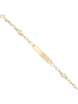 Berk Mücevherat 14 Ayar Altın Unicorn Figürlü Plaka Çocuk Künyesi