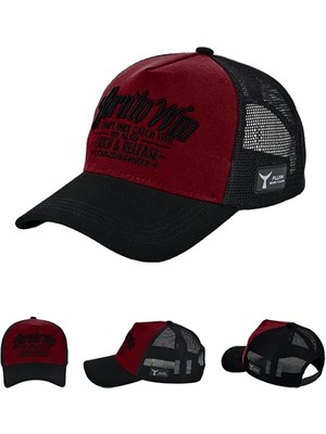 Fujin Btw Trucker Şapka Black Burgundy