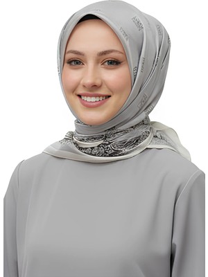 Levamor Kadın Ipek ve Bambu Karışımlı Kristal Eşarp Gri