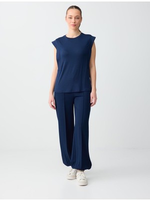 Jimmy Key Lacivert Normal Bel Lastikli Paça Uzun Modal Jogger Pantolon
