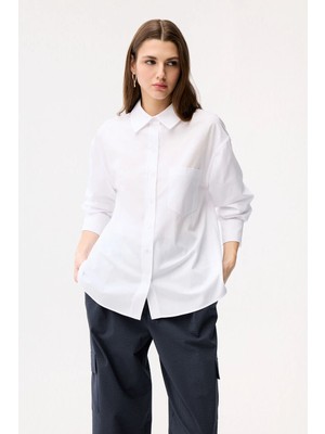 Adl Kolu Detaylı Gömlek Beyaz 13044912002