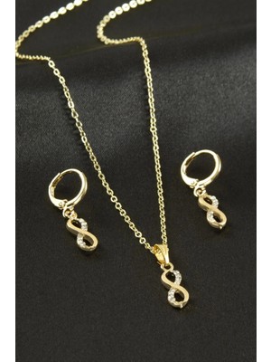 Marsilyan Sonsuzluk Taşlı Set Kolye