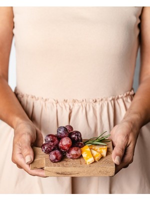 PostOtto Design Studio Doğal Ahşap Sunum Riser | Küçük Ahşap Stand | Peynir & Kahvaltı Sunum Tahtası (15X12 Cm)