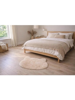 Saymine Kuzu Post Peluş Süet Taban Kedi Desenli Ince Halı - Yumuşak Dokulu Tüy