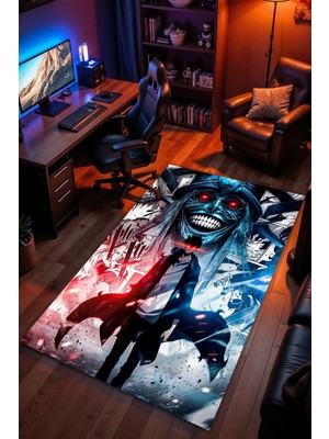 Charmbi Solo Leveling Halı – Kaymaz Taban Kadife Dokulu Makinede Yıkanabilir Gamer Genç Odası Halısı