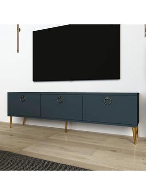 Morepp Milan 150 cm Tv Ünitesi, Tv sehpası | Antrasit - Altın