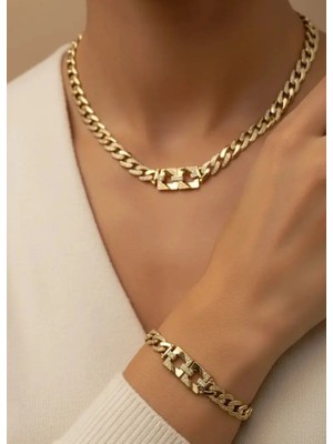 Biju Yılmaz Xuping Gold Taşlı Tasarım Set - 25-XPS16