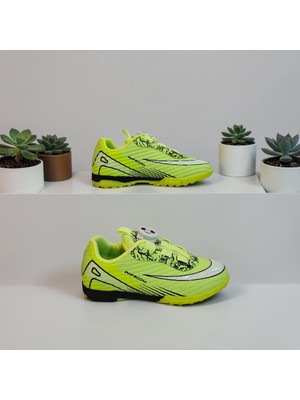 Laliga 620 Sarı Renk Mekanizma Lı Erkek Çocuk Halı Saha Ayakkabı