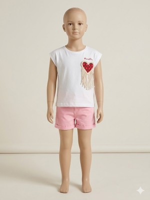 Benetton Beyaz Kız Çocuk   Tshirt