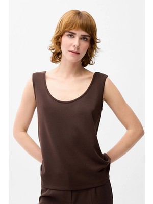 Love My Body Modal Atlet Tshirt Kahve 102L9924000