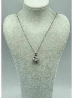 Biju Yılmaz Çelik Silver Dönen Kolye - 25-CTR76