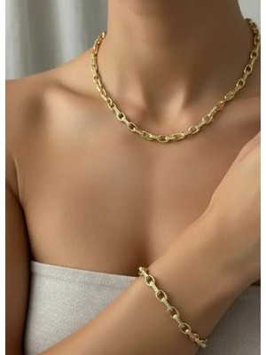 Biju Yılmaz Xuping Gold Taşlı Tasarım Set - 25-XPS02