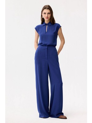 Adl Bol Paça Cepli Pantolon Mavi 15345036001