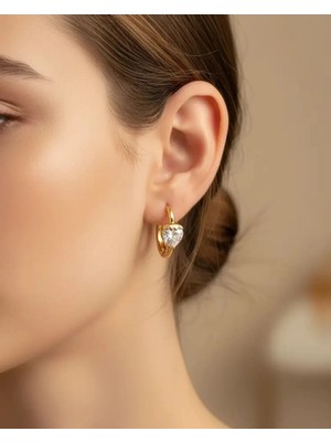 Biju Yılmaz Xuping Gold Taşlı Çilek Küpe - 25-XPKP192