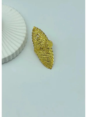 Biju Yılmaz 22K Altın Kaplama Hint Yüzük - 2522KY07