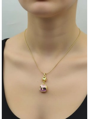 Biju Yılmaz Çelik Gold Renkli Tasarım Kolye - 26CLKO10