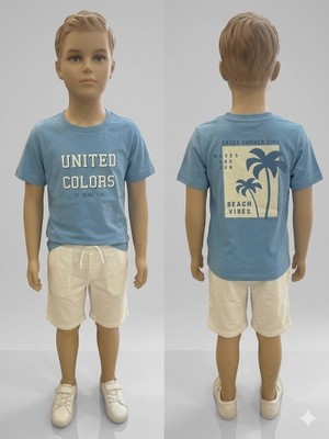 Benetton Mavi Erkek Çocuk   Tshirt
