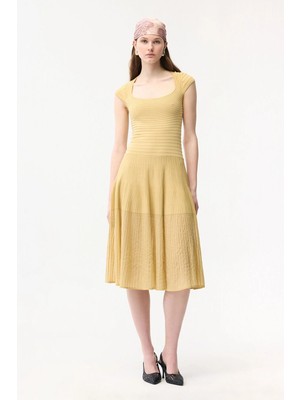 Adl Ajurlu Triko Elbise Yeşil 12446125000