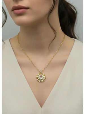 Biju Yılmaz Çelik Gold Mix Tasarım Kolye - 25-CLKK130