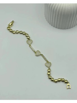 Biju Yılmaz Xuping Ymz Gold Kalpli Bileklik - 25-YMZB56