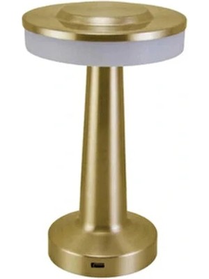 Noas Girit 3 Işık Bakır Renkli Dokunmatik USB Şarjlı Dim Edilebilir Masa Lambası YL86-1234