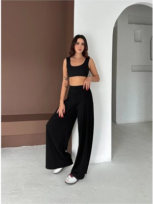 Win Moda Yumuşak Dokulu Ön Pilili Pantolon - Modal Kumaş Geniş Pantolon Ön Pileli