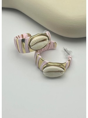 Biju Yılmaz Vip Gold Pembe Küpe - 25-VIP245