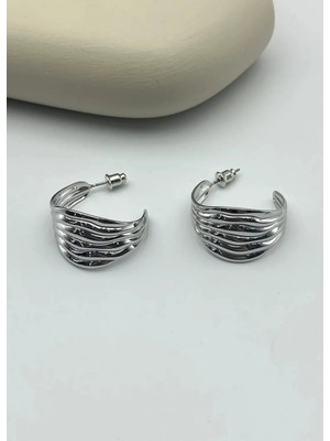 Biju Yılmaz Vip Silver Tasarım Küpe - 25-VIP266