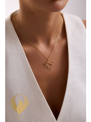 Anka Collection Constellation Serisi Ikizler Takımyıldızı Minimal Tasarım 925 Ayar Gümüş Kolye
