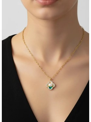 Biju Yılmaz Çelik Gold Mineli Kolye - 25-CLKK115