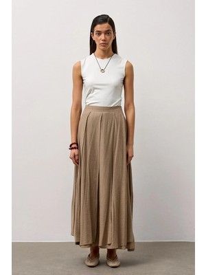 Molene Vizon Parçalı Astarlı Etek