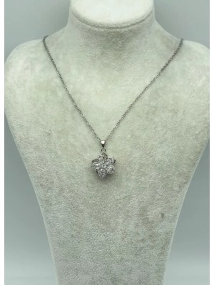 Biju Yılmaz Çelik Silver Dönen Kolye - 25-CTR115