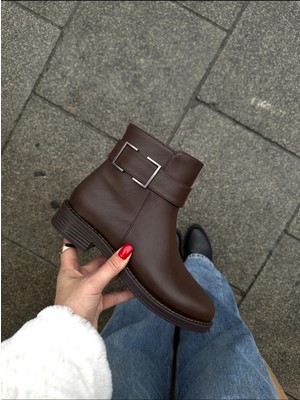 Akça Shoes Acı Kahve Tokalı  Bot